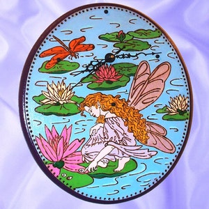 Wall Clock Water Lily Fairy image 1