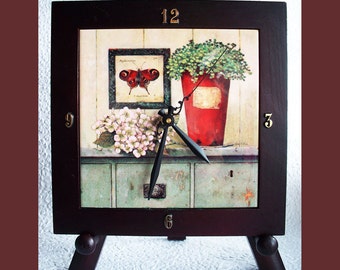 Trivet Wall or Table Clock with matching stand