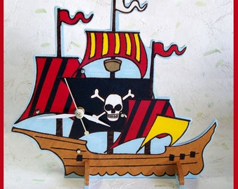 Pirate ship Fun Clock