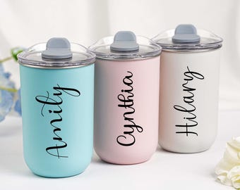 Personalized 10oz Tumbler,Stainless Coffee Cup,Personalized Stainless Tumbler cup,Stainless Steel Water Bottle,Wine Tumbler with Lid,