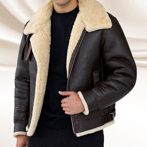 Leather aviator jacket collars ジャケット Next 日本 ブラック チョコレートブラウン - フェイク シアリング クロップド アビエータージャケット from Next Japan