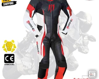 Traje de motocicleta de cuero personalizado para hombres, mujeres y niños. Trajes de cuero para carreras.