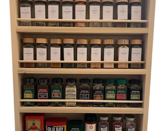 Custom Wall Mounted Spice Rack: Kitchen Door Organizer