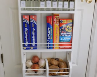 Handmade Door Mounted Spice Rack: Custom Kitchen Organizer