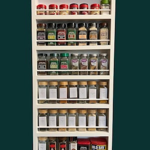 Custom Wall Mounted Spice Rack: Kitchen Door Organizer