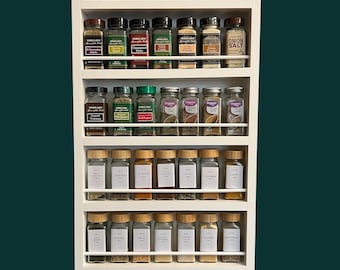 Custom Wall Mounted Spice Rack: Kitchen Door Organizer