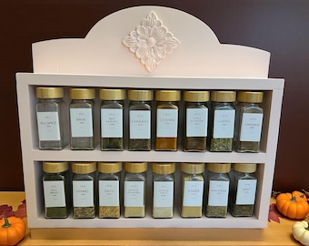 Handcrafted Wood 2-Shelf Spice Rack: Compact Kitchen Organizer
