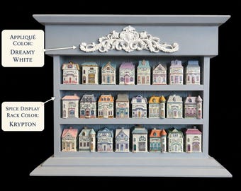 Lenox Spice Village Display Rack: Victorian Style, Handcrafted, Made in USA - 24 Spice Village Houses