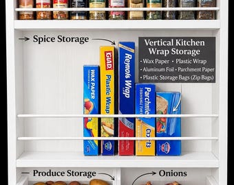 Handmade Door Mounted Spice Rack: Custom Kitchen Organizer