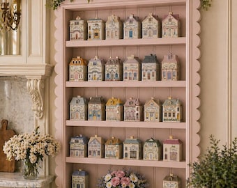 Scalloped Shelf – Lenox Spice Village, Cottage Spice Rack, Collectible Display - Five Shelves