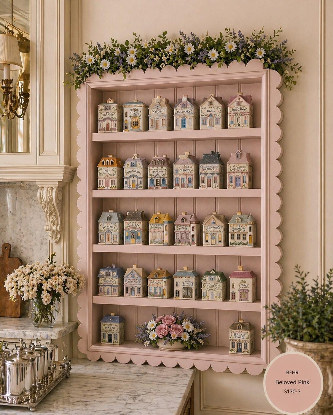 Scalloped Shelf – Lenox Spice Village, Cottage Spice Rack