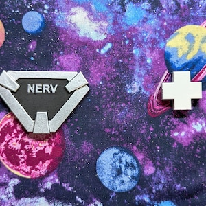 Misato Katsuragi and Ritsuko Akagi Nerv Badge & Cross for Cosplay