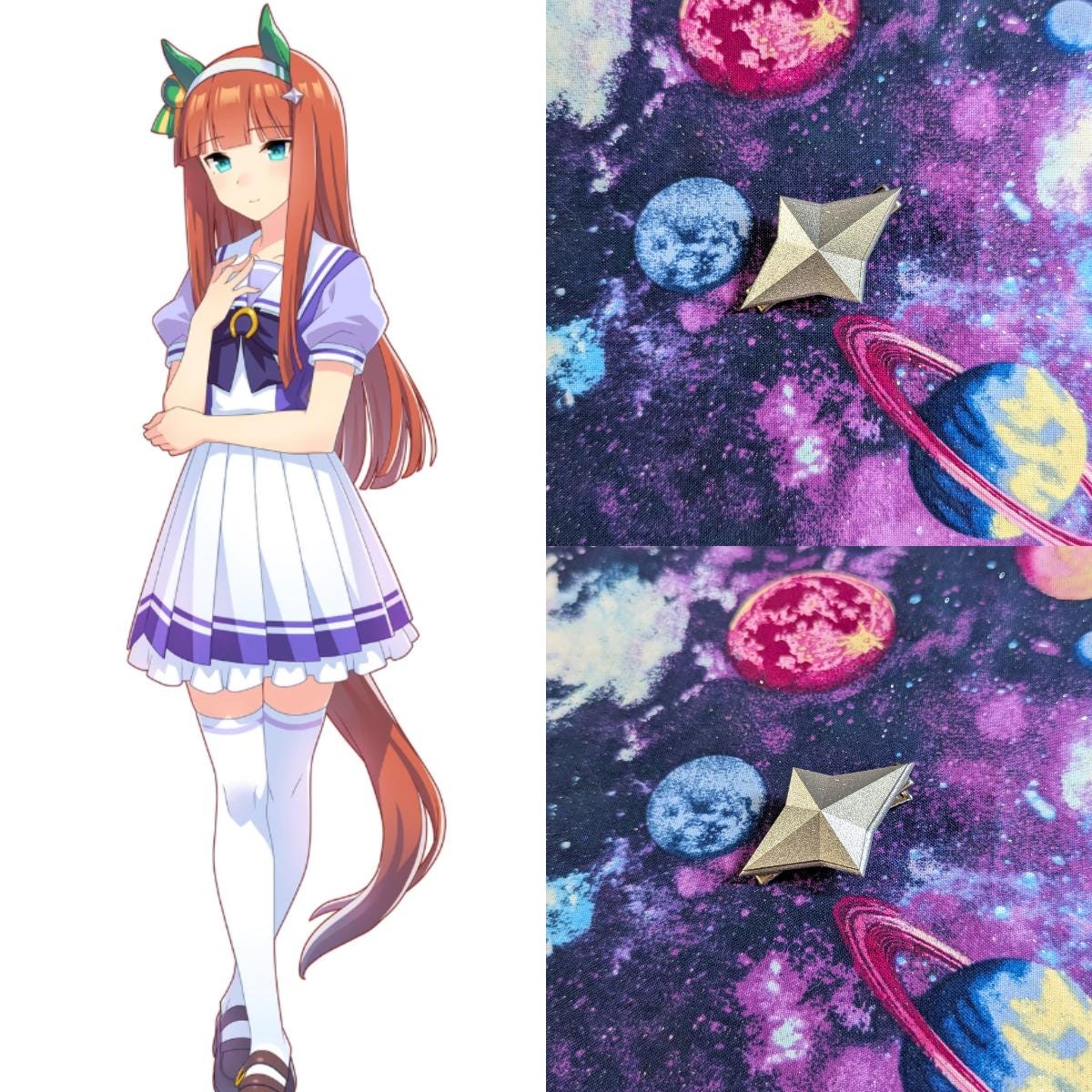 Silence Suzuka (uma Musume) Star Hair Clip 3D Print - Etsy