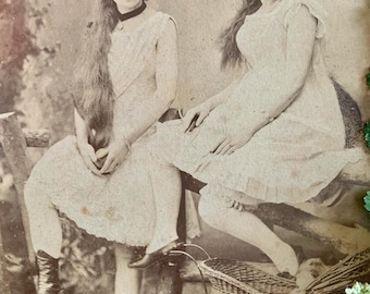 Cabinet Photo - Women of Berlin 1884 - Sophus Williams - Antique Photo - Long Hair