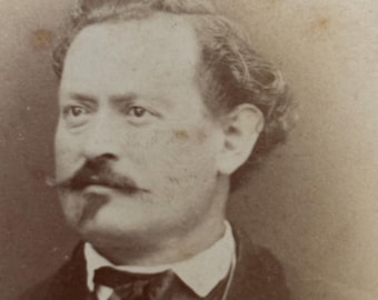Antique Sepia CDV Photo – Elegant Mustachioed Man, 1876