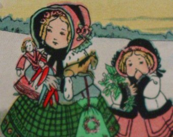 Jennie Jorgenson Heads of Angels Wings Victorian Christmas Postcard