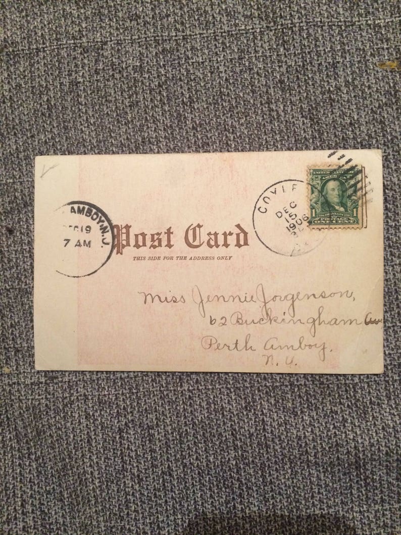 Jennie Jorgenson Heads of Angels Wings Victorian Christmas Postcard