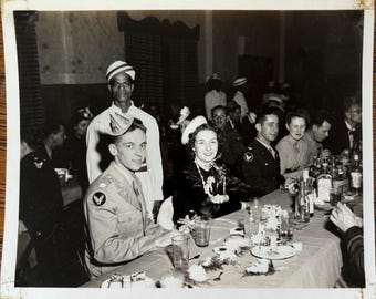 WW II Photo - Army Air Force Support - Celebration - Found Vintage Photo