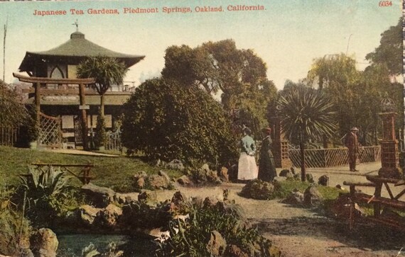 Vintage Postcard Japanese Tea Gardens Piedmont Springs Etsy