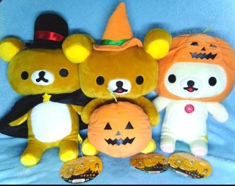 Rilakkuma Korilakkuma Halloween San X Peluche Grandi Dimensioni 12"-14" Set di 3