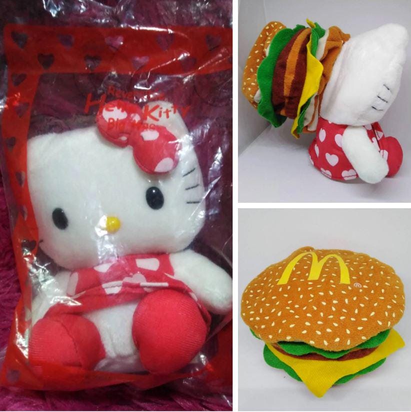 Rare Vintage 2002 Hello Kitty Mcdonald's Big Mc Hamburger