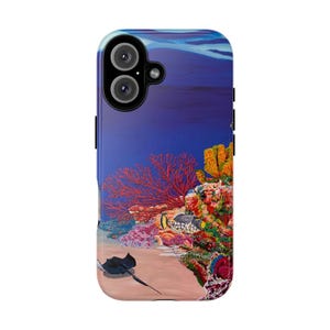 Coral Reef Phone Case - Ocean Inspired Tough Case, Boho Style, Unique Gift, Beach Lover, Summer Vibe