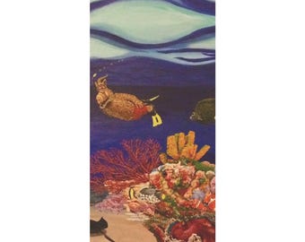 Alf Boho Beach Towel, Vibrant Ocean Art, Perfect for Summer, Beach Days, Pool Parties, Travel, Gifts for Sea Lovers coral reef