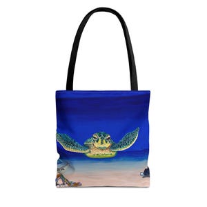 Ocean-Inspired Tote Bag for Beach Lovers, Eco-Friendly, Grocery Shopping, Casual Outings, Art Lover Gift, Summer Vibes