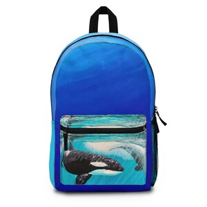 クジラデザインのバックパック - 海をモチーフにした新学期用品、旅行のお供、動物好きの方へのギフト、ユニークなスクールバッグ