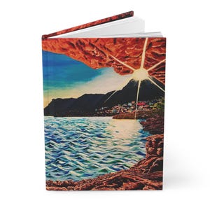 Serene Ocean View Journal, Coastal Art Notebook, Travel Diary, Gift for Writers, Nature Lover&#39;s Journal, Beach Themed Stationery