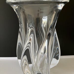 Daum France Art Glass Vase Crystal Art Deco