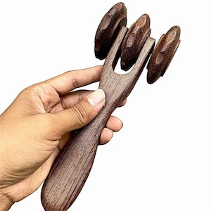 Rollermassager, Wooden Body Roller, Muscle Relaxer, Stress Relief Tool, Handheld Massager, Lymphatic Drainage, Deep Tissue, Wellness Gift