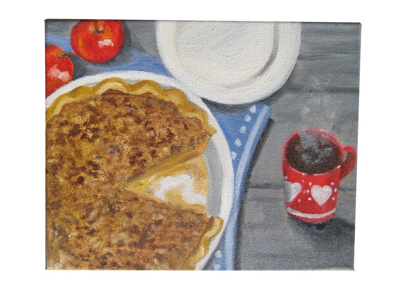 Apple Pie Painting Fall Painting Fall Art Fall Decor Etsy