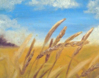 Wheat Field Print, Rustic Art, Wheat Field, Wheat Field Painting, Fine Art Print, Painting Print, Fall Art, Country Art