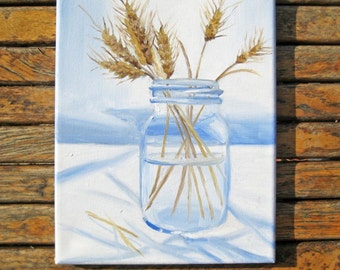 Rustic Art - Rustic Painting - Still Life Painting - Fall Painting - Fall Art - Original Painting - Oil Painting - Farm Decor - Country Art