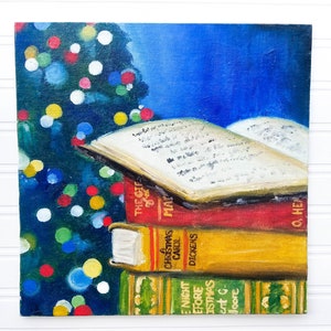 Christmas Art - Christmas Painting, Christmas Decor, Original Christmas Painting, Classic Christmas Art, Holiday Art, Holiday Painting