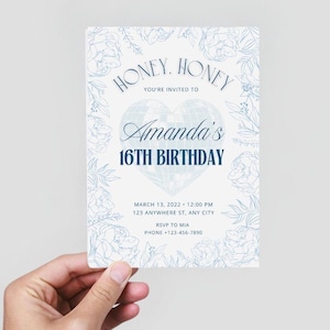 Mamma Mia Theme Birthday Invitation