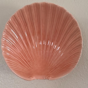 Vintage Pink Shell Wall Art or Serving Bowl
