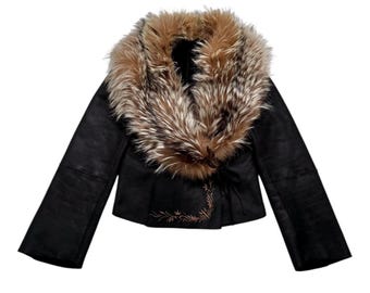 Vintage Real Sheepskin Cropped Jacket M761
