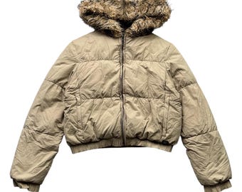 Vintage Cropped Down Puffer Jacket M613