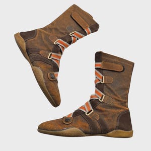 Vintage Biker Style Leather Boots M8