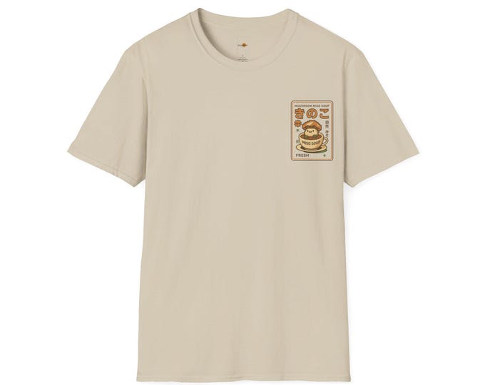 MapleStory Orange Mushroom Miso T-Shirt | Cute RPG Monster Soup Shirt | Japanese Food Art | Nostalgic MapleStory Gift for Men & Women