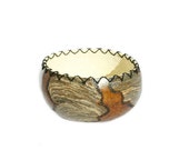 Rustic Gourd Bowl, Paper Wasp Gourd Bowl, Natural Gourd Bowl, Primitive Bowl