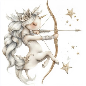 12 signes du zodiaque Clipart de style dessin animé, astrologie, belle peinture, clipart imprimable, haute qualité, téléchargement numérique, créations en papier, journal