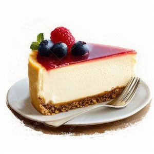 10 Clipart di cheesecake di New York, cibo americano iconico ed elegante, clipart stampabile, alta qualità, download digitale, creazione di carta, giornale spazzatura