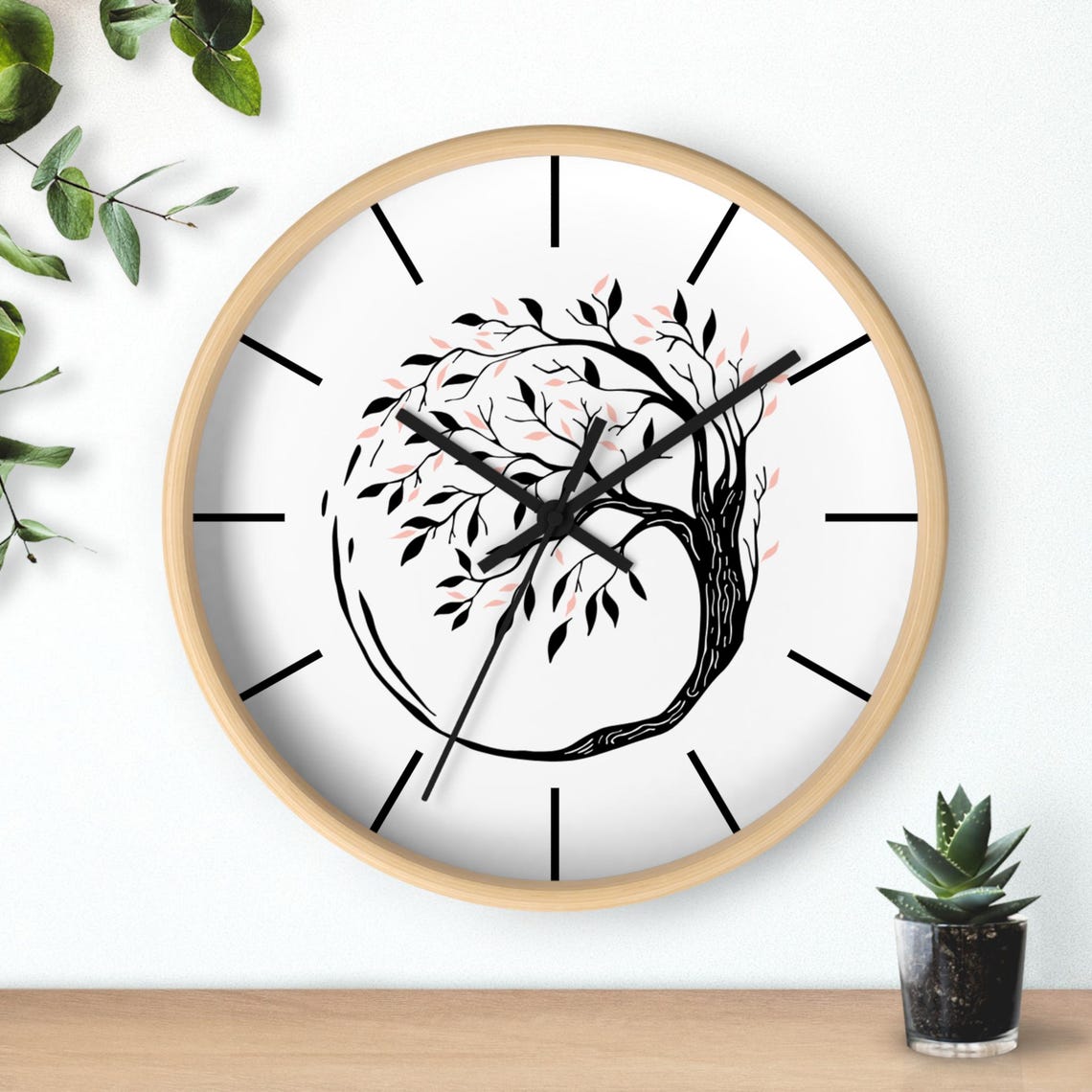 Silent Tree of Life Wall Clock Nature-inspired Boho Decor for a Calm ...