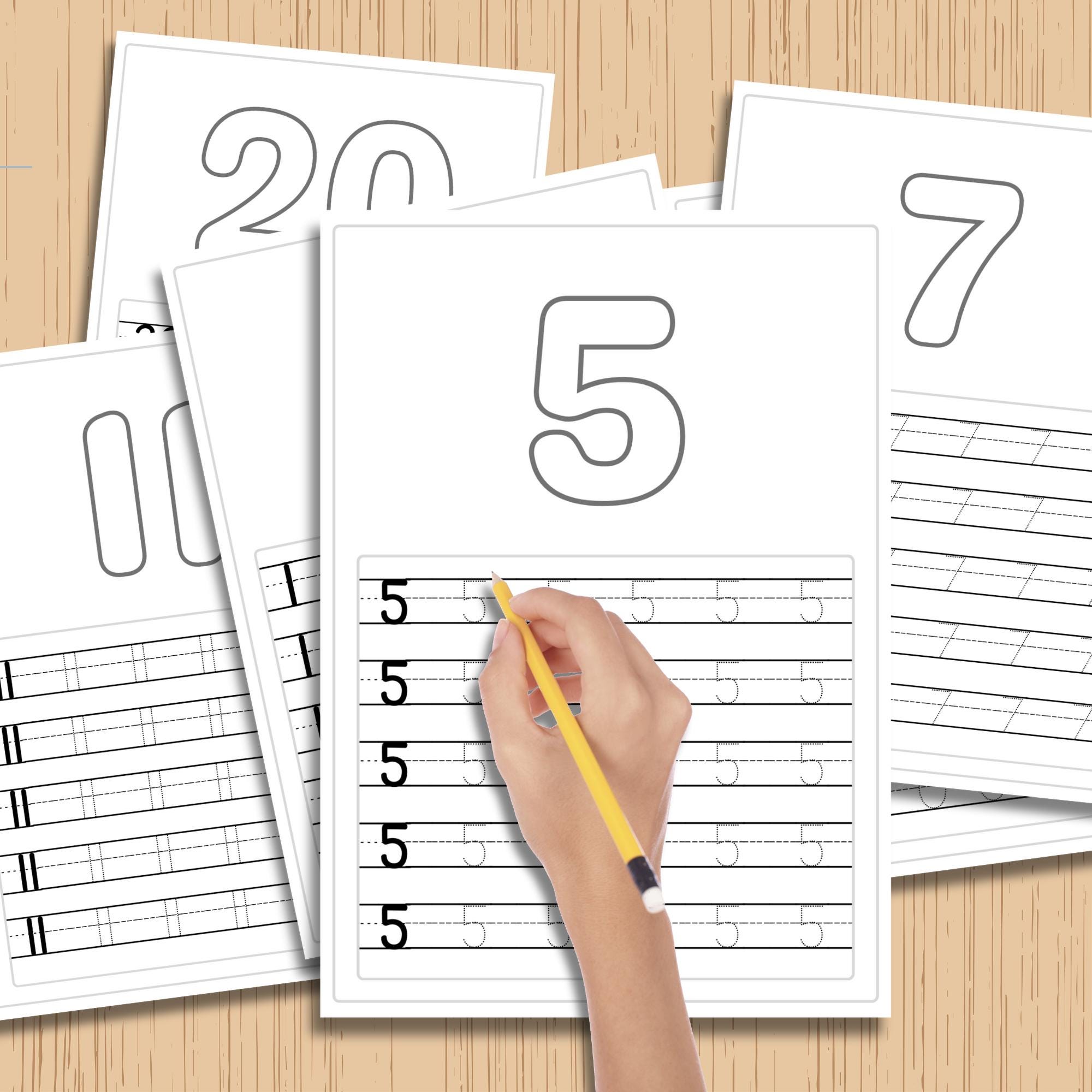 Numbers Tracing Worksheet, 0–20 Number Tracing Activity, Preschool ...