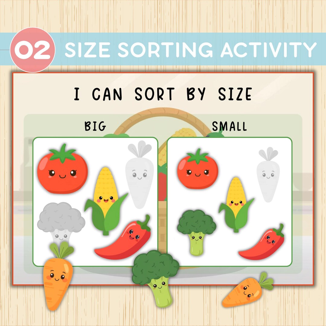 Size Sorting Activity Worksheets, Preschool Sorting Activity, Preschool ...
