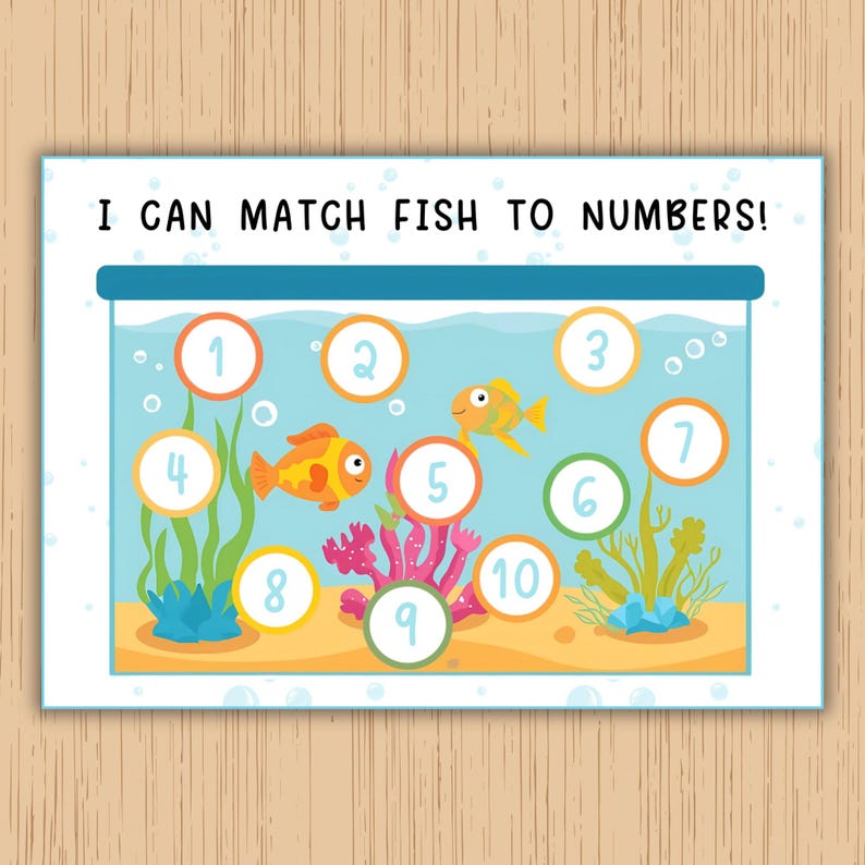 Number Matching Worksheet, 1–10 Numbers Matching Activity, Preschool ...