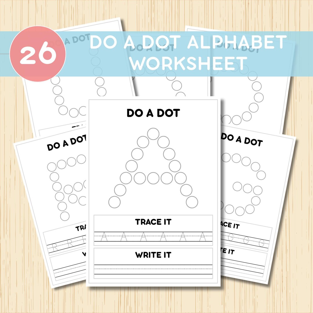 Do-a-dot Activity Worksheet, A-Z Dot & Trace Alphabet Sheet, Preschool ...